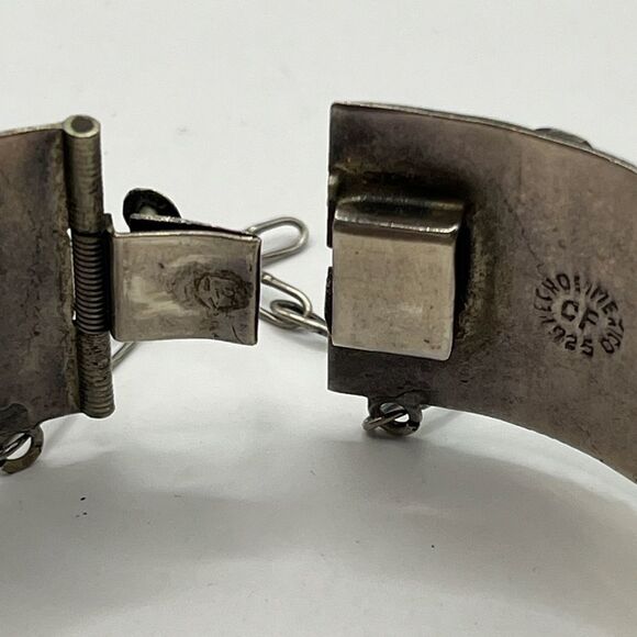 925 CF made in Mexico “Los Ballesteros Taxco” Artistic Bracelet - Picture 5 of 7